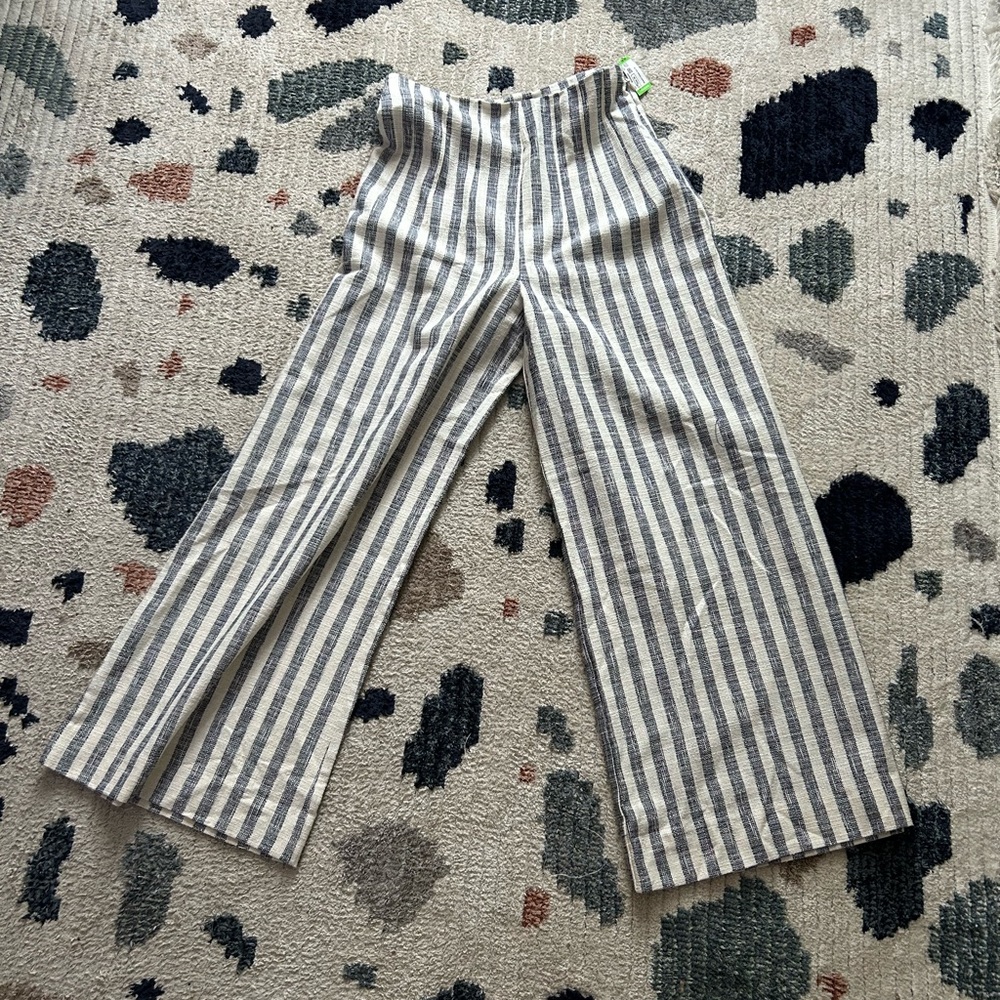 Striped Wide-Leg Pants